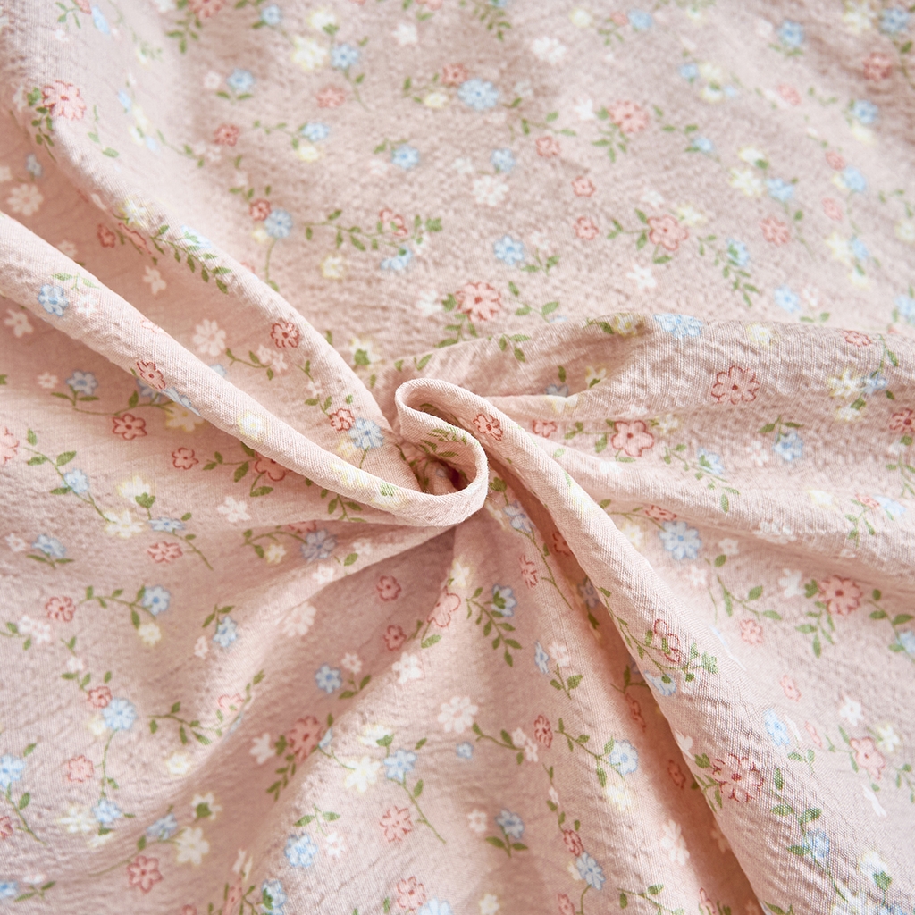 91家纺网 家纺一手货源 找家纺 钰锦珀家纺 2026春夏新款云感皱皱纱镂空花边三件套四件套 浮生若梦