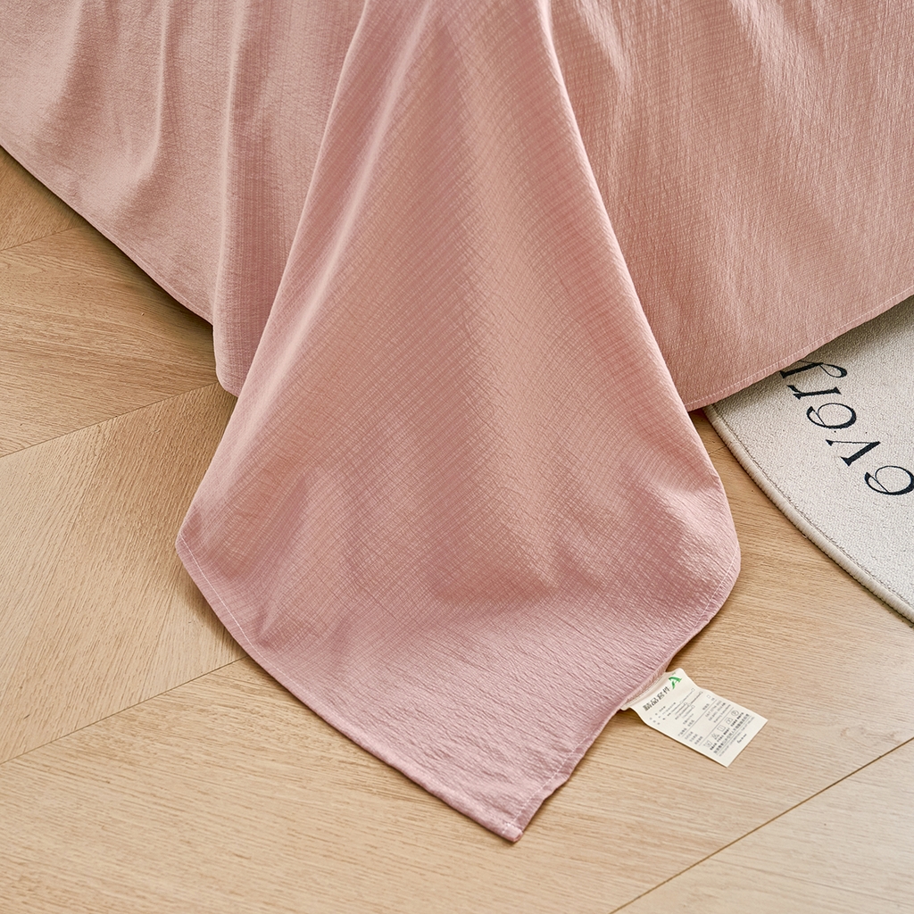 91家纺网 家纺一手货源 找家纺 钰锦珀家纺 2026春夏新款云感皱皱纱镂空花边三件套四件套 浮生若梦