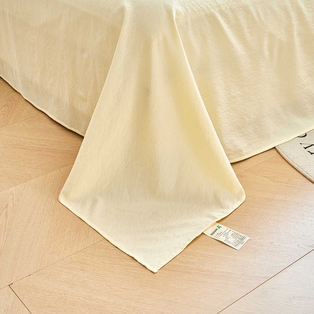 91家纺网 家纺一手货源 找家纺 钰锦珀家纺 2026春夏新款云感皱皱纱镂空花边三件套四件套 梨花落