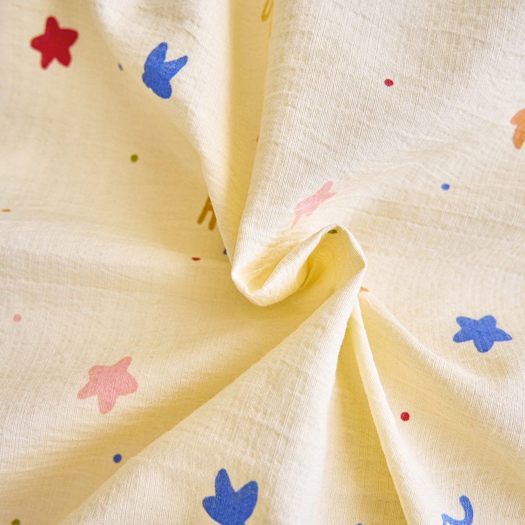 91家纺网 家纺一手货源 找家纺 钰锦珀家纺 2026春夏新款云感皱皱纱镂空花边三件套四件套 奶油芝士