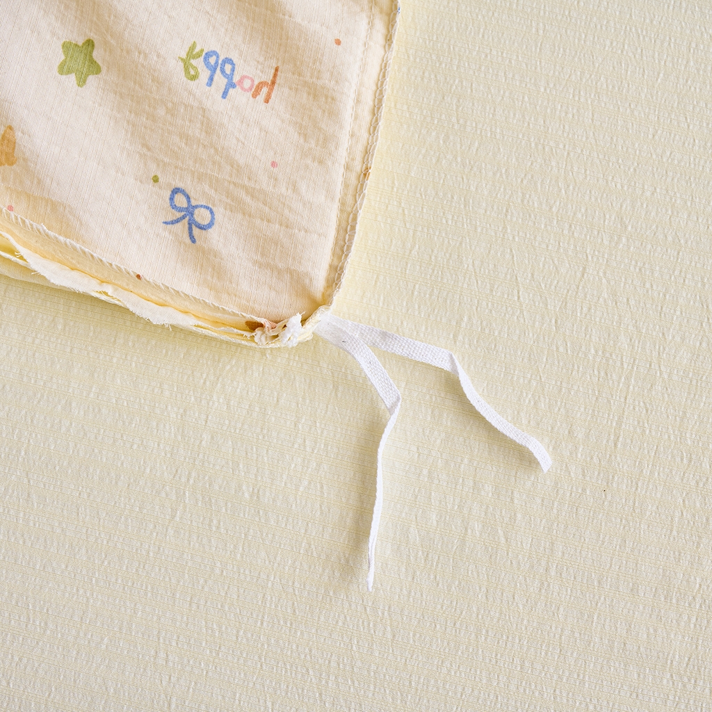 91家纺网 家纺一手货源 找家纺 钰锦珀家纺 2026春夏新款云感皱皱纱镂空花边三件套四件套 奶油芝士