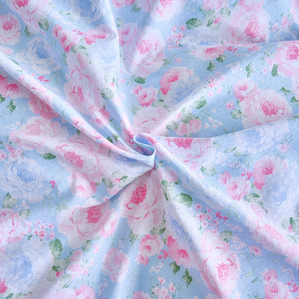 91家纺网 家纺一手货源 找家纺 钰锦珀家纺 2026春夏新款云感皱皱纱镂空花边三件套四件套 悠野