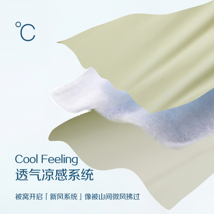 91家纺网 家纺一手货源 找家纺 唯爱品 2026春夏新款深睡控温夏被PRO3.0被子被芯 竹青黄