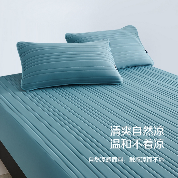 91家纺网 家纺一手货源 找家纺 唯爱品 2026新款星球凉感夏凉垫床笠款 星球凉感垫 墨绿