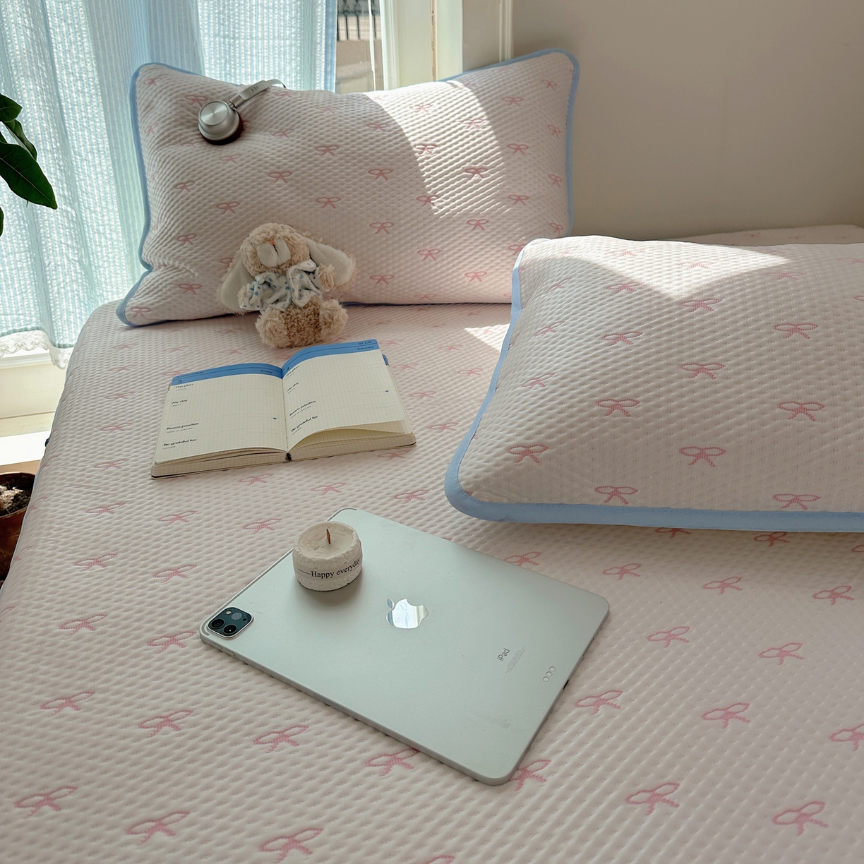 91家纺网 家纺一手货源 找家纺 山茶家居-原创设计（原山茶家纺） 2026新款pe果冻提花席凉席-芭蕾结语 芭蕾结语-粉-平铺款