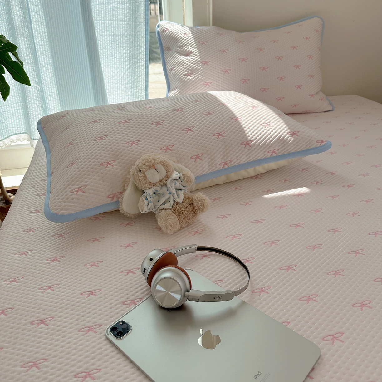 91家纺网 家纺一手货源 找家纺 山茶家居-原创设计（原山茶家纺） 2026新款pe果冻提花席凉席-芭蕾结语 芭蕾结语-粉-平铺款