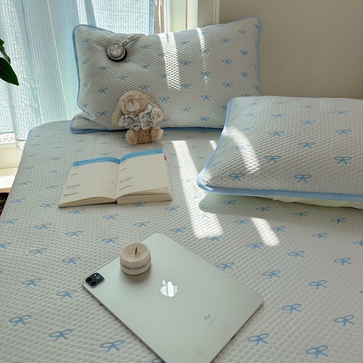 91家纺网 家纺一手货源 找家纺 山茶家居-原创设计（原山茶家纺） 2026新款pe果冻提花席凉席-芭蕾结语 芭蕾结语-蓝-平铺款