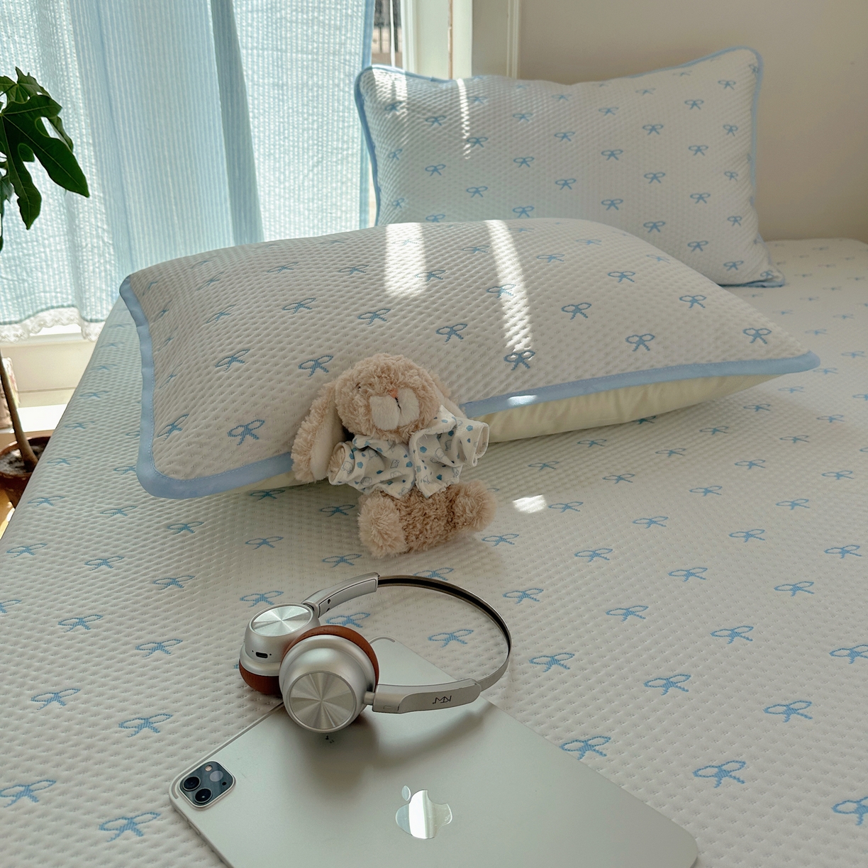 91家纺网 家纺一手货源 找家纺 山茶家居-原创设计（原山茶家纺） 2026新款pe果冻提花席凉席-芭蕾结语 芭蕾结语-蓝-平铺款