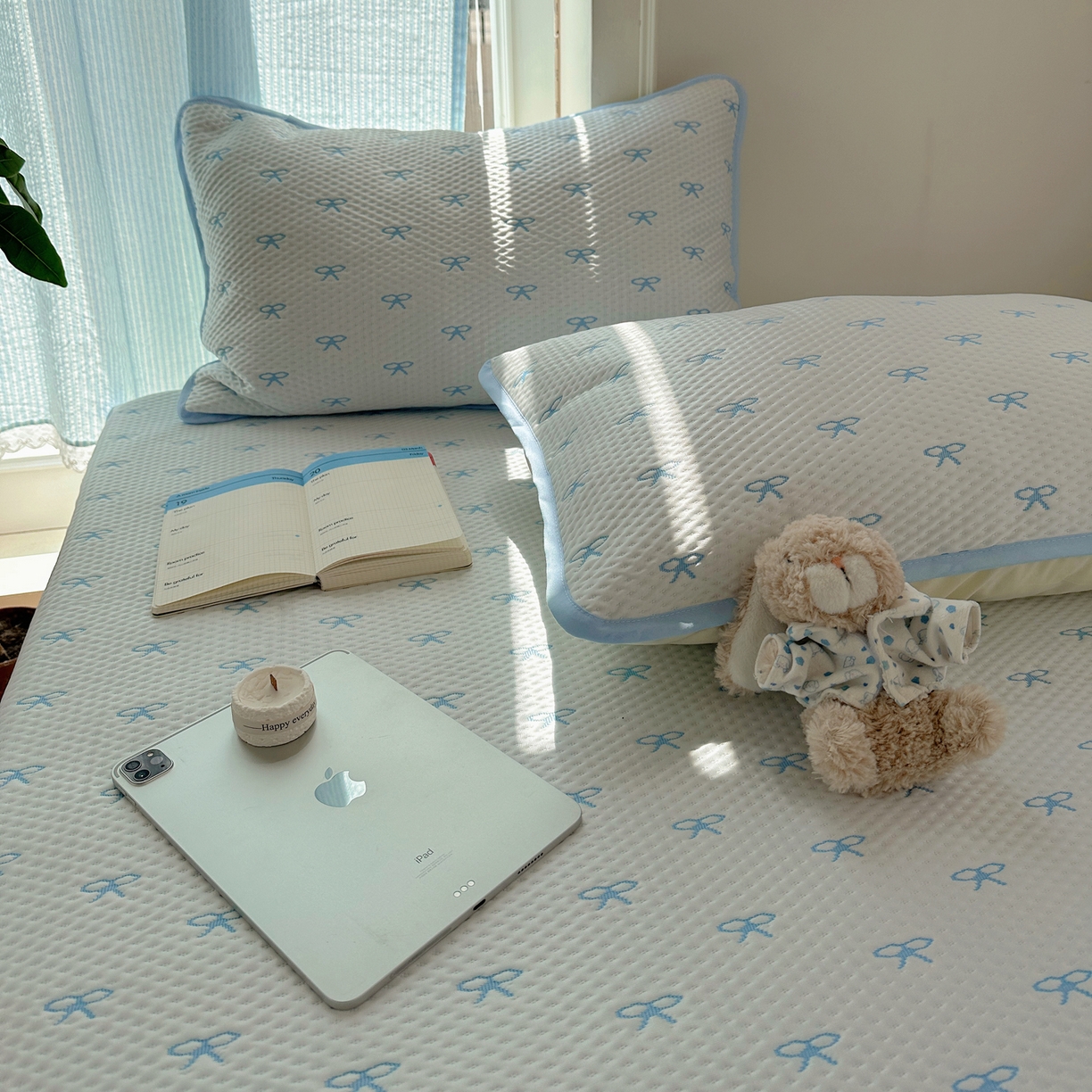 91家纺网 家纺一手货源 找家纺 山茶家居-原创设计（原山茶家纺） 2026新款pe果冻提花席凉席-芭蕾结语 芭蕾结语-蓝-平铺款