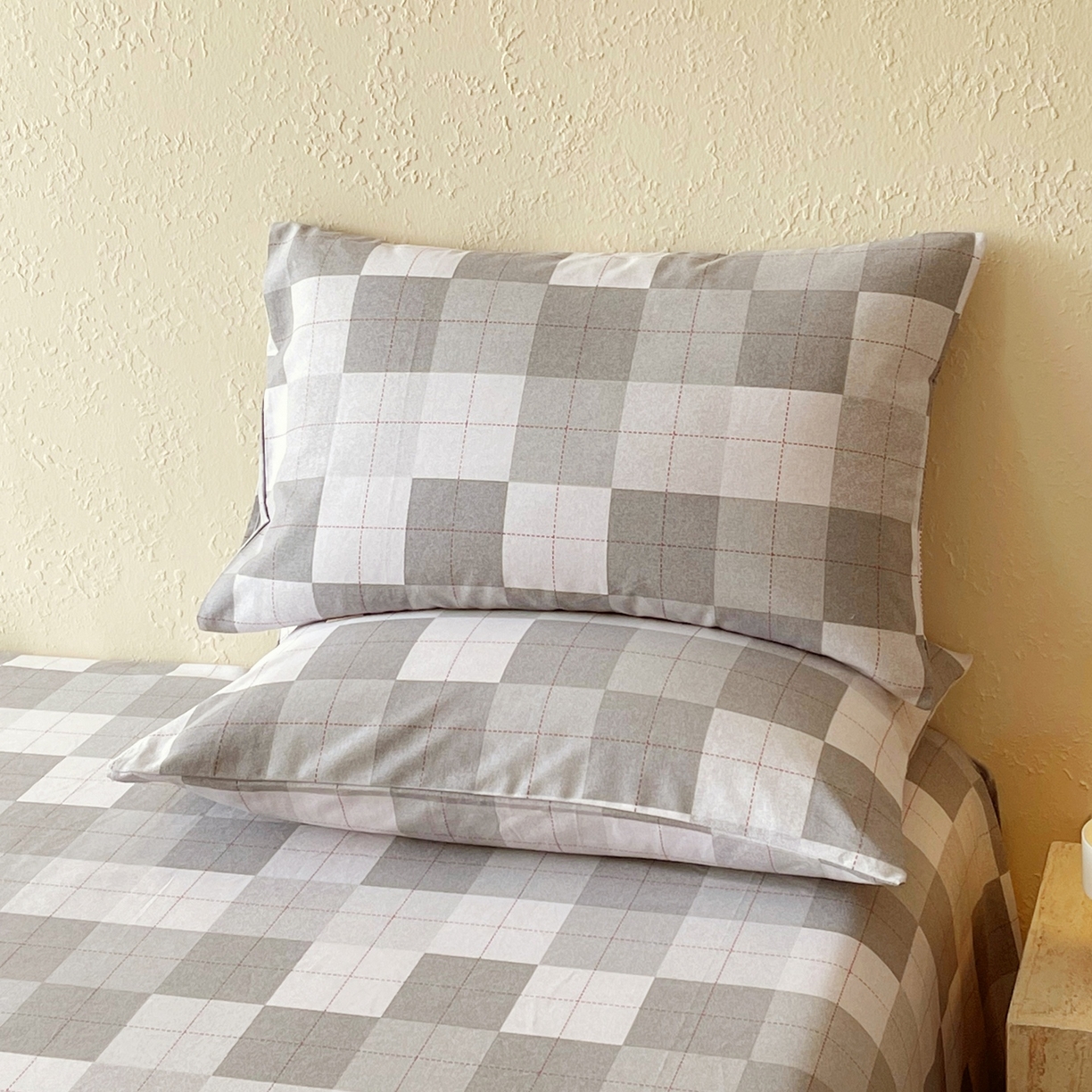 91家纺网 家纺一手货源 找家纺 （总）春皖家纺 2026新款全棉老粗布普通款单枕套枕套单件