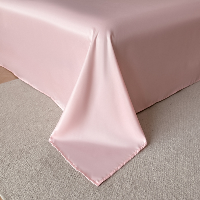 91家纺网 家纺一手货源 找家纺 首尔家纺 2026新款水洗真丝拼接款豹纹提花四件套 豹纹-公主粉