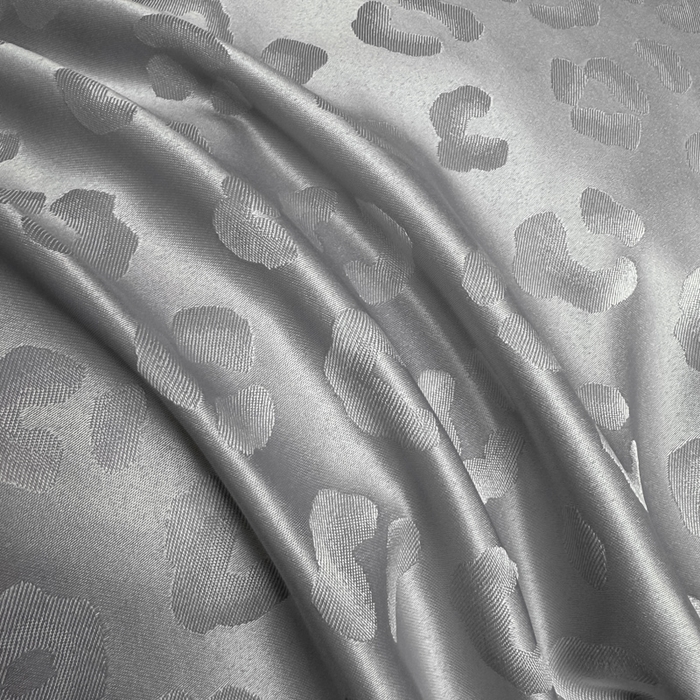 91家纺网 家纺一手货源 找家纺 首尔家纺 2026新款水洗真丝拼接款豹纹提花四件套 豹纹-高级灰