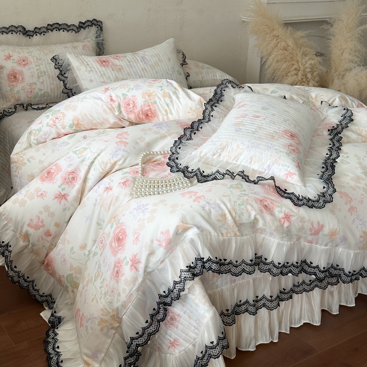 91家纺网 家纺一手货源 找家纺 （总）恋尚 2026春夏新款全棉纯棉印花床盖四件套 四件套控价300起