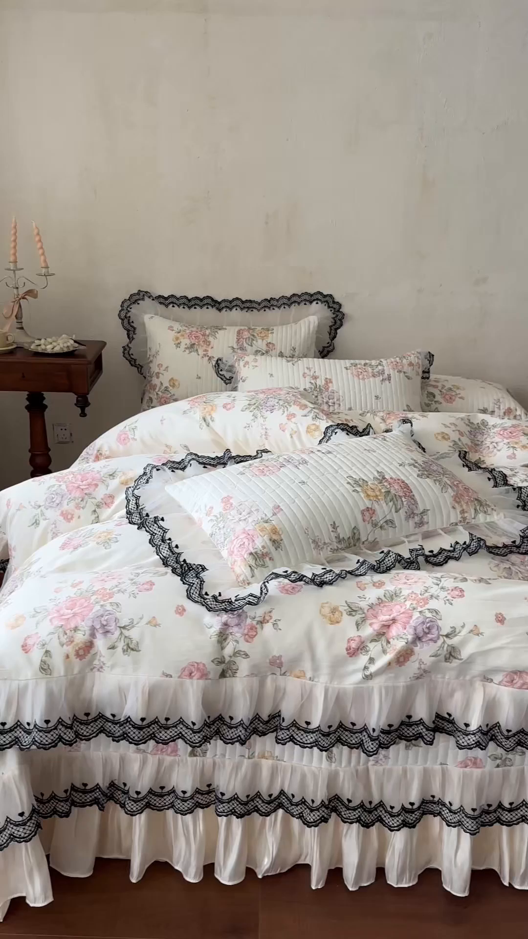 91家纺网 家纺一手货源 找家纺 恋尚 2026春夏新款全棉纯棉印花床盖四件套 四件套控价300起 繁花香颂