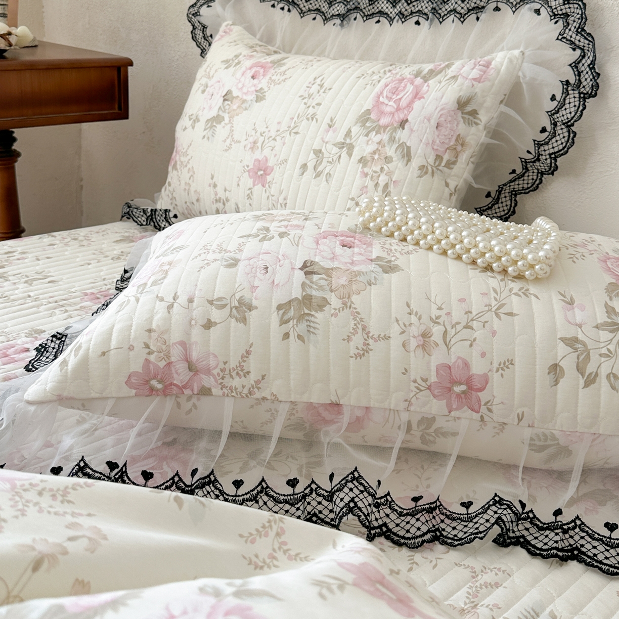 91家纺网 家纺一手货源 找家纺 恋尚 2026春夏新款全棉纯棉印花床盖四件套 四件套控价300起 花蔓日记