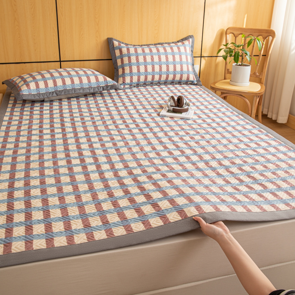 91家纺网 家纺一手货源 找家纺 （总）简宜家居（朝初家纺） 2026新款纯棉老粗布夏季凉席席子