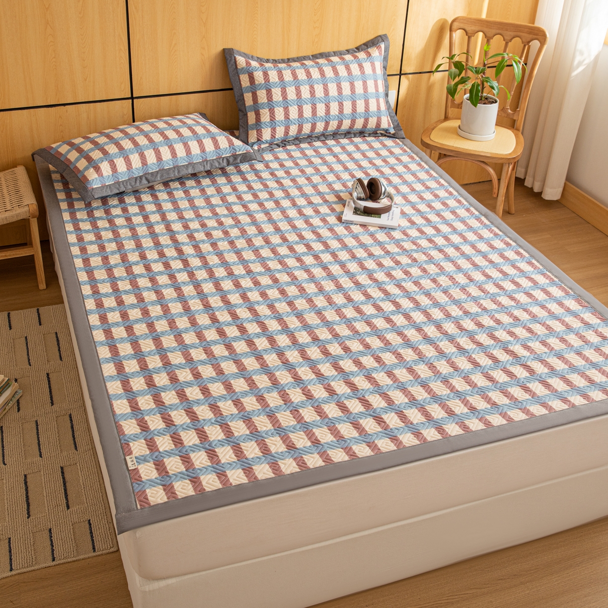 91家纺网 家纺一手货源 找家纺 （总）简宜家居（朝初家纺） 2026新款纯棉老粗布夏季凉席席子