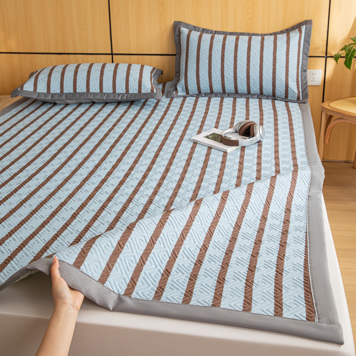 91家纺网 家纺一手货源 找家纺 （总）简宜家居（朝初家纺） 2026新款纯棉老粗布夏季凉席席子