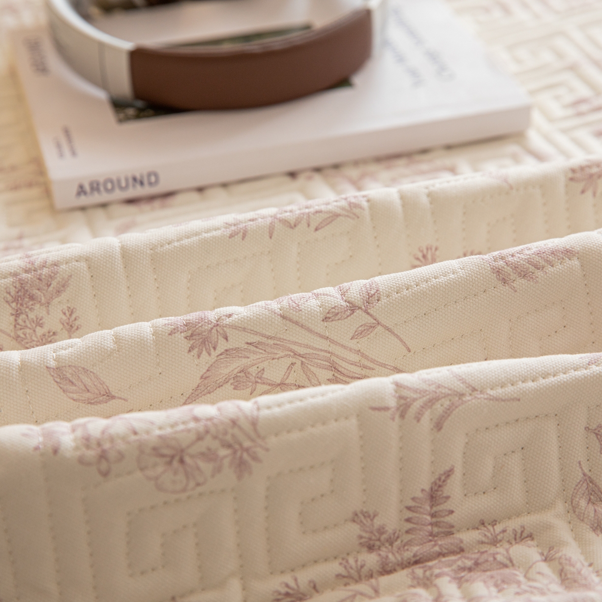 91家纺网 家纺一手货源 找家纺 简宜家居（朝初家纺） 2026新款纯棉老粗布夏季凉席席子 翠影-粉