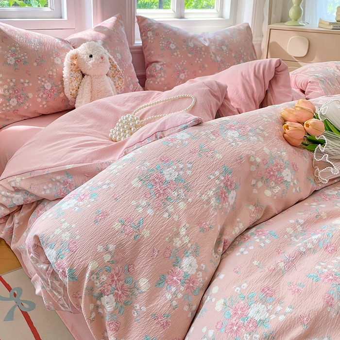 91家纺网 家纺一手货源 找家纺 （总）梦卓家纺 2026新款超柔云感木棉双层纱四件套