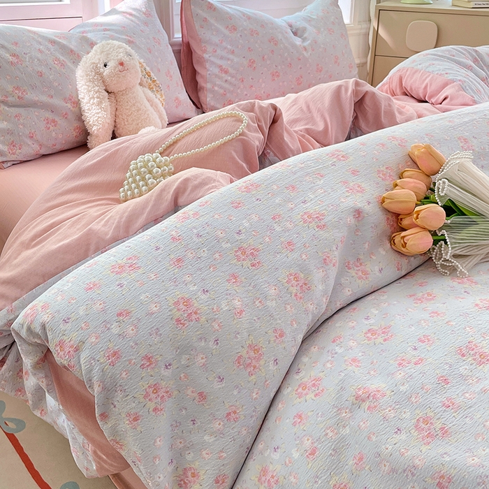 91家纺网 家纺一手货源 找家纺 （总）梦卓家纺 2026新款超柔云感木棉双层纱四件套