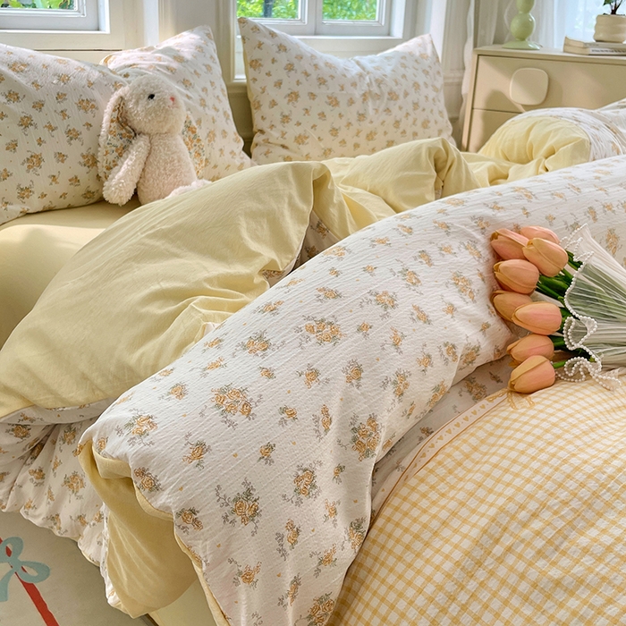 91家纺网 家纺一手货源 找家纺 （总）梦卓家纺 2026新款超柔云感木棉双层纱四件套