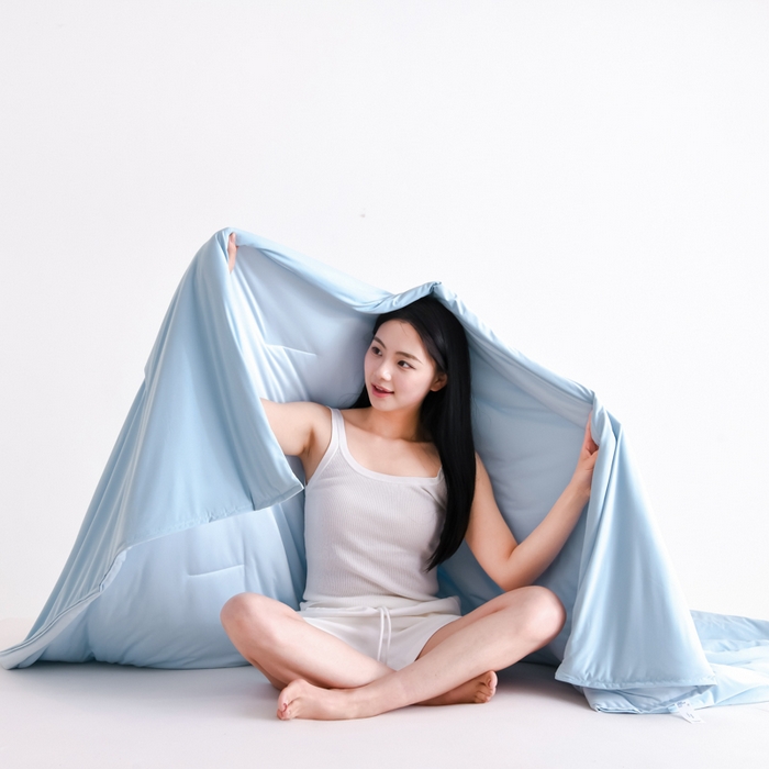 91家纺网 家纺一手货源 找家纺 圣尔雅家纺 2026新款星球深睡控温夏被Pro3.0夏季空调被可机洗夏凉被空调被免被套夏被子 静水蓝