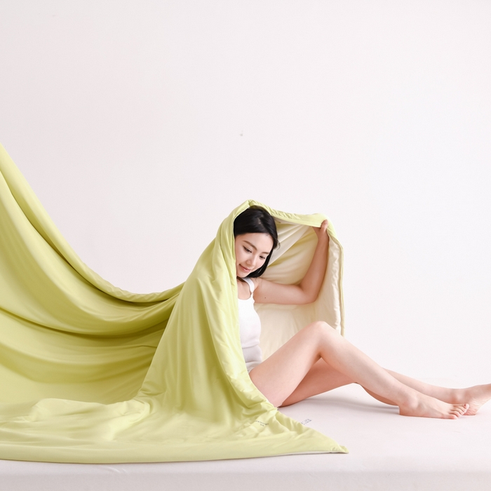 91家纺网 家纺一手货源 找家纺 圣尔雅家纺 2026新款星球深睡控温夏被Pro3.0夏季空调被可机洗夏凉被空调被免被套夏被子 竹青黄