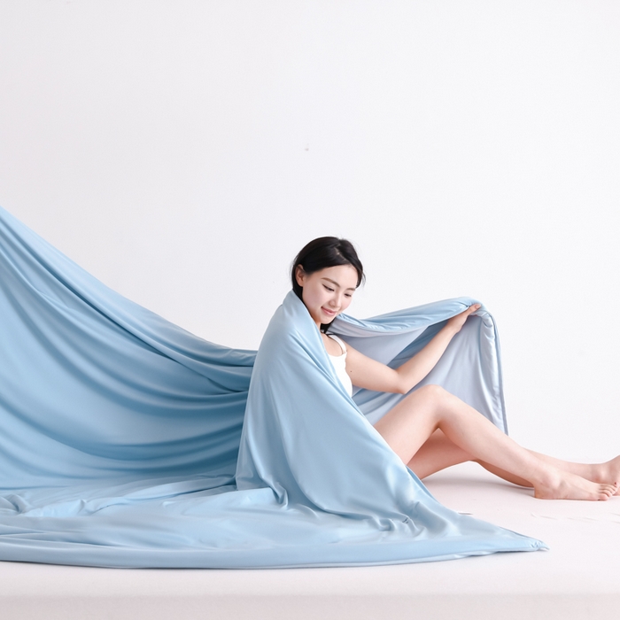 91家纺网 家纺一手货源 找家纺 圣尔雅家纺 2026新款星球深睡控温夏被Pro3.0夏季空调被可机洗夏凉被空调被免被套夏被子 静水蓝