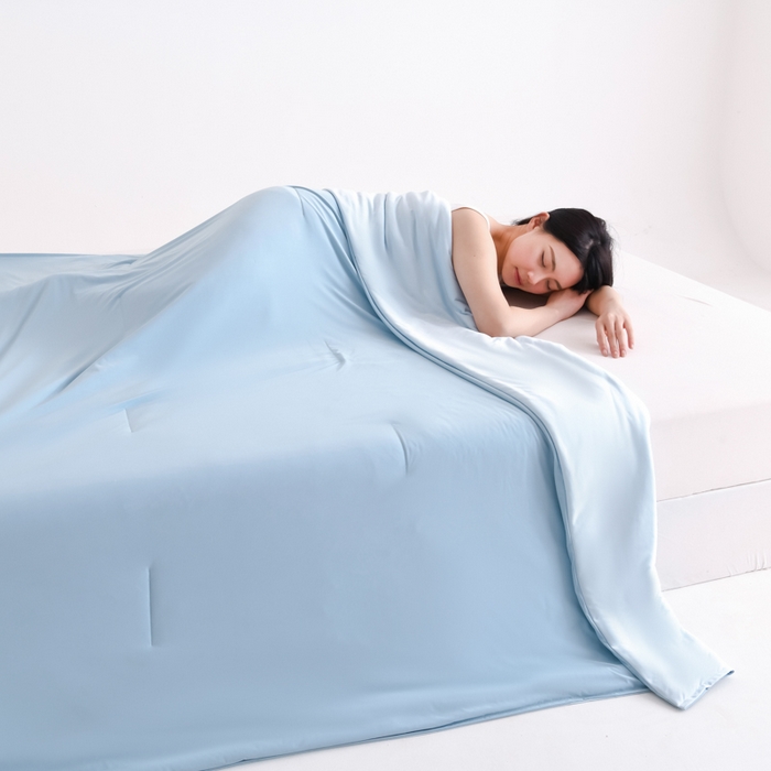 91家纺网 家纺一手货源 找家纺 圣尔雅家纺 2026新款星球深睡控温夏被Pro3.0夏季空调被可机洗夏凉被空调被免被套夏被子 静水蓝