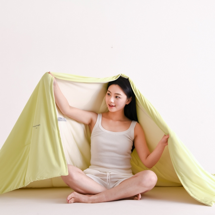 91家纺网 家纺一手货源 找家纺 圣尔雅家纺 2026新款星球深睡控温夏被Pro3.0夏季空调被可机洗夏凉被空调被免被套夏被子 竹青黄