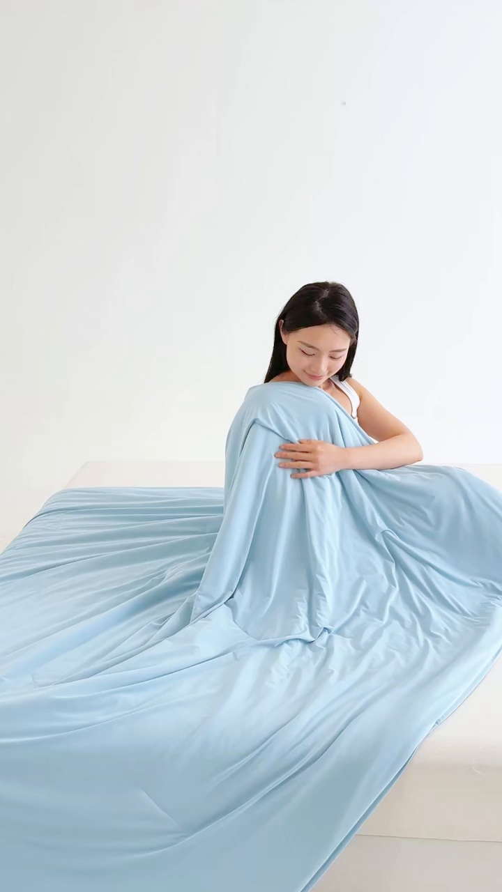 91家纺网 家纺一手货源 找家纺 圣尔雅家纺 2026新款星球深睡控温夏被Pro3.0夏季空调被可机洗夏凉被空调被免被套夏被子 静水蓝