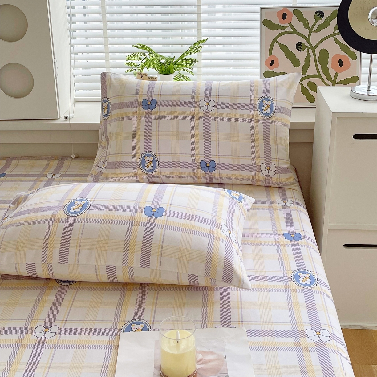 91家纺网 家纺一手货源 找家纺 春皖家纺 2026新款全棉老粗布普通款单枕套枕套单件 童趣