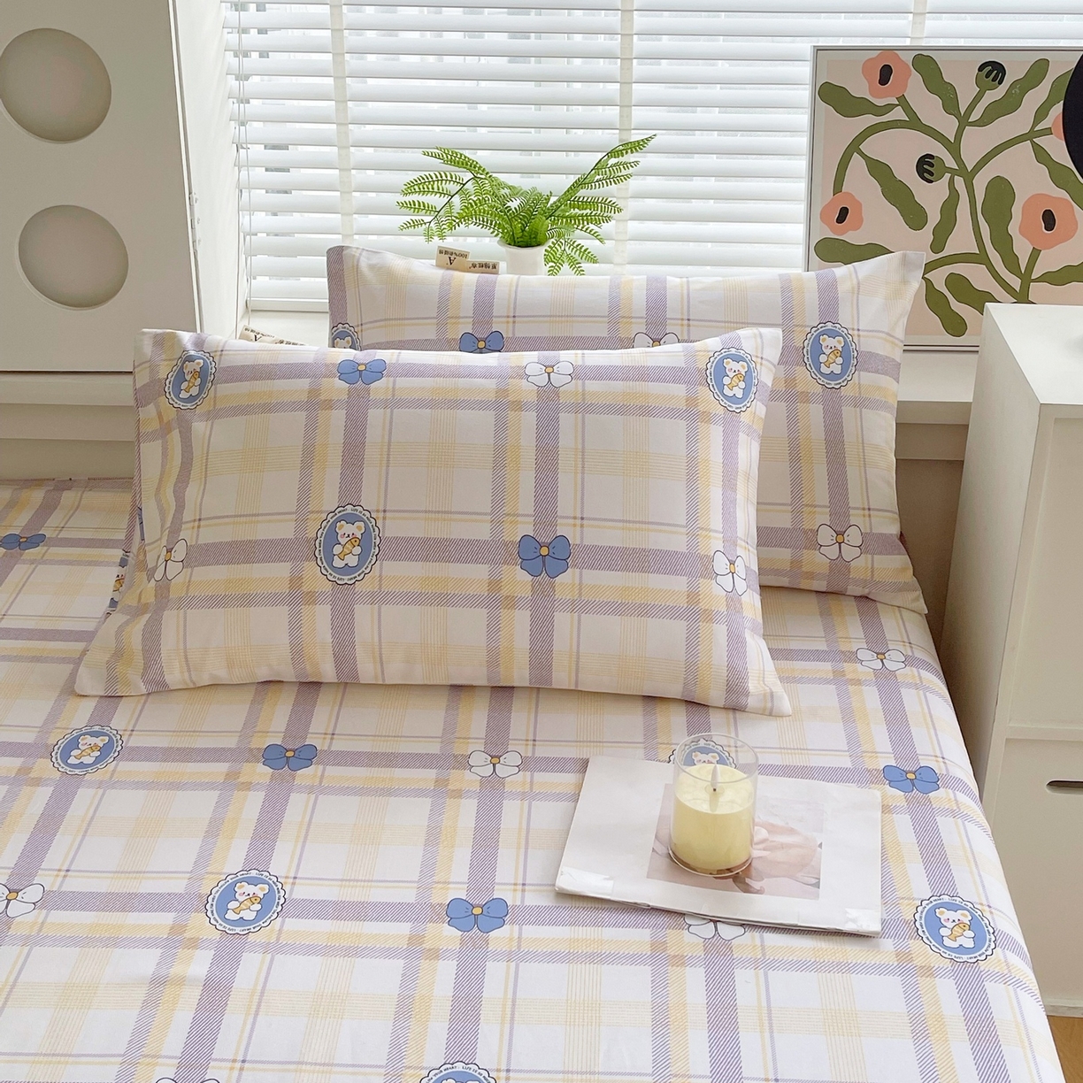 91家纺网 家纺一手货源 找家纺 春皖家纺 2026新款全棉老粗布普通款单枕套枕套单件 童趣