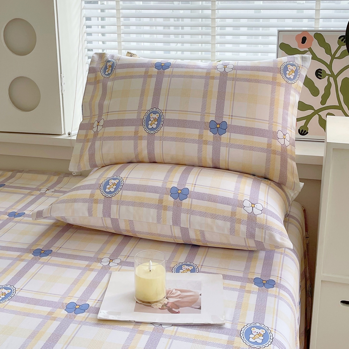 91家纺网 家纺一手货源 找家纺 春皖家纺 2026新款全棉老粗布普通款单枕套枕套单件 童趣