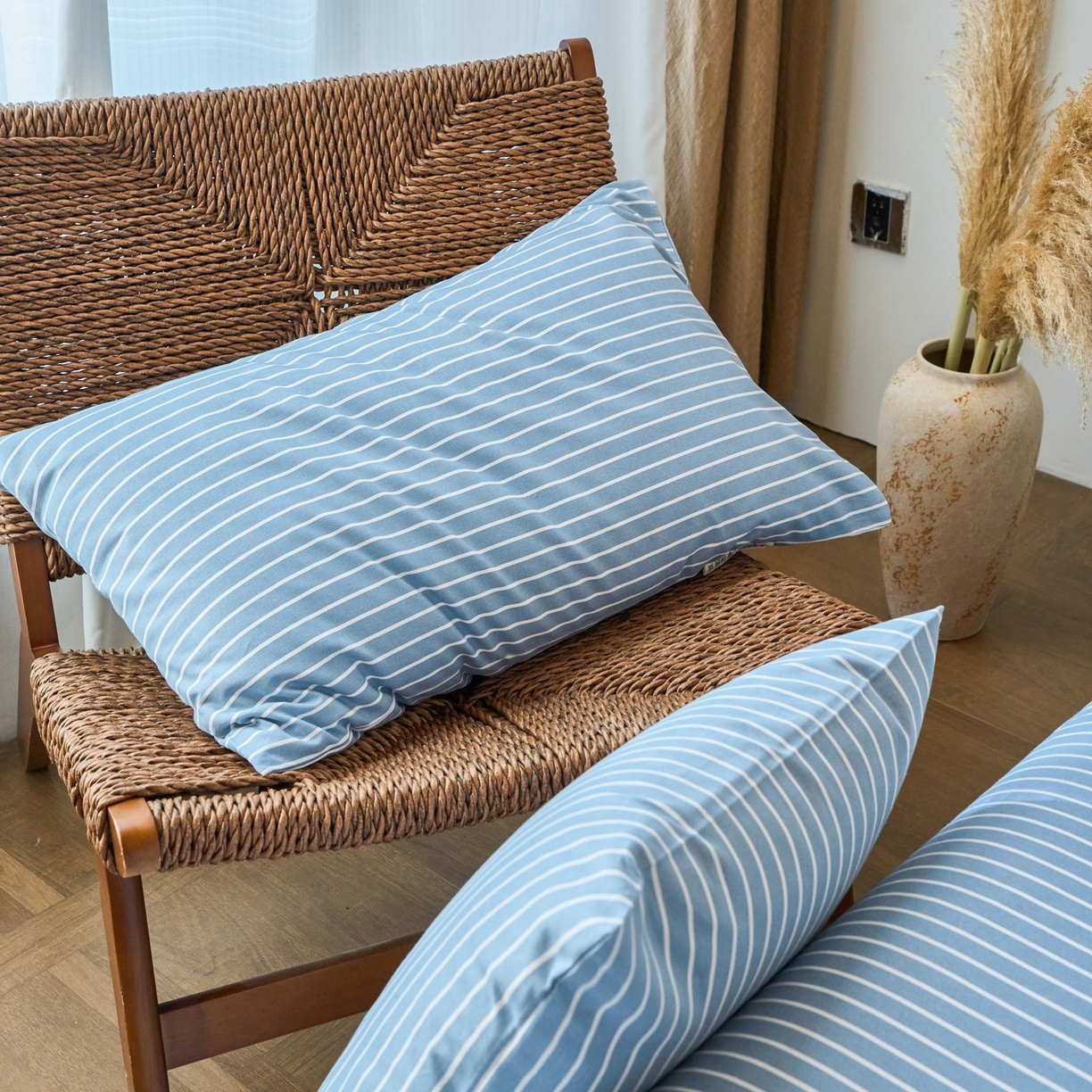 91家纺网 家纺一手货源 找家纺 春皖家纺 2026新款全棉老粗布普通款单枕套枕套单件 细川-聚