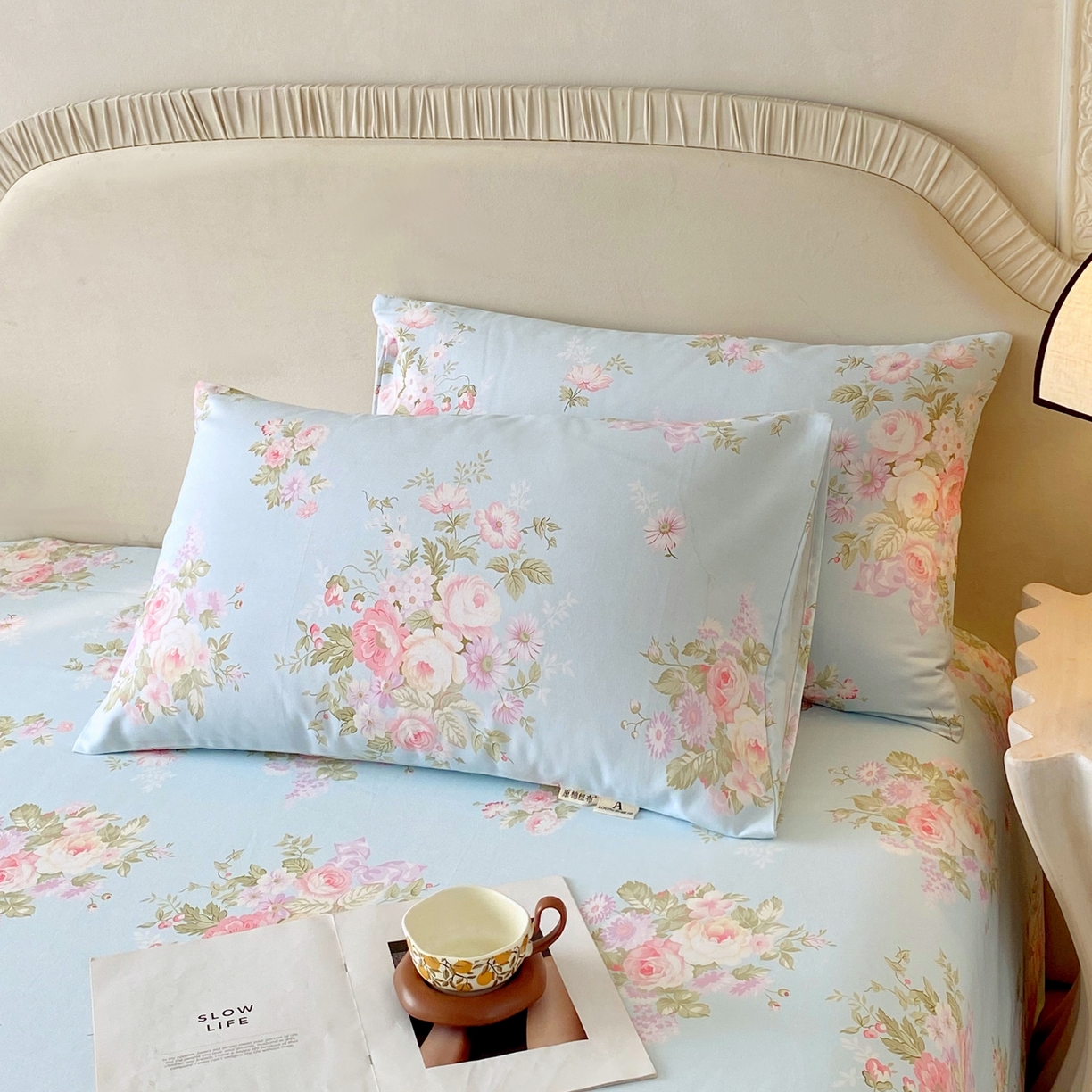 春皖家纺 2026新款全棉老粗布普通款单枕套枕套单件 向晚