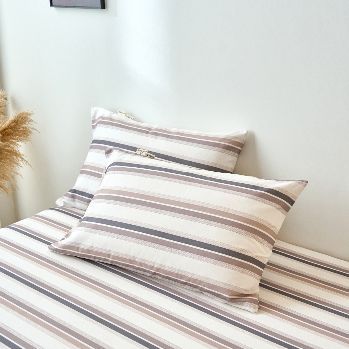 春皖家纺 2026新款全棉老粗布普通款单枕套枕套单件 星纬