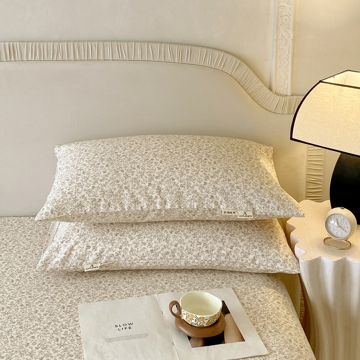 91家纺网 家纺一手货源 找家纺 春皖家纺 2026新款全棉老粗布普通款单枕套枕套单件 醒风