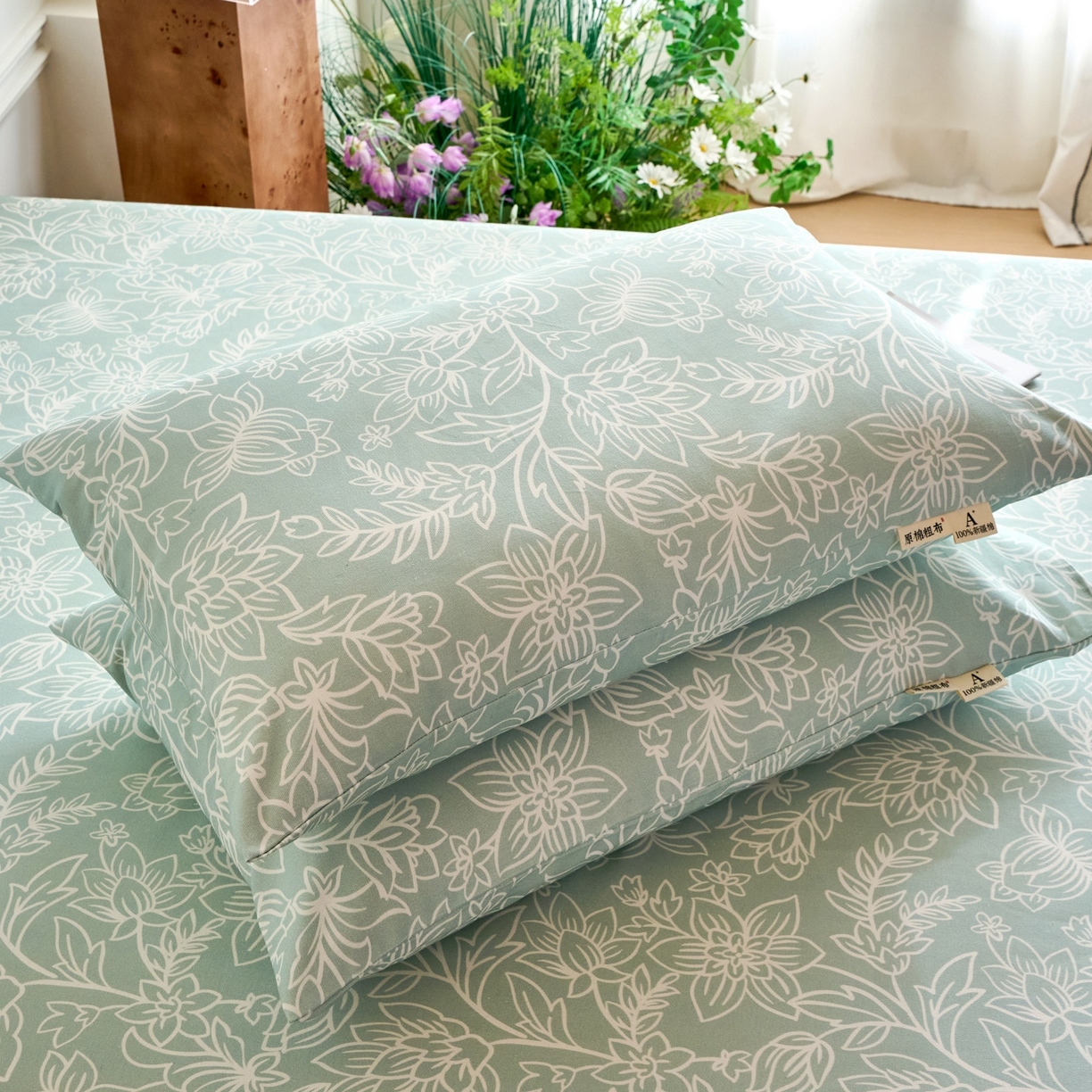 91家纺网 家纺一手货源 找家纺 春皖家纺 2026新款全棉老粗布普通款单枕套枕套单件 意禾Y