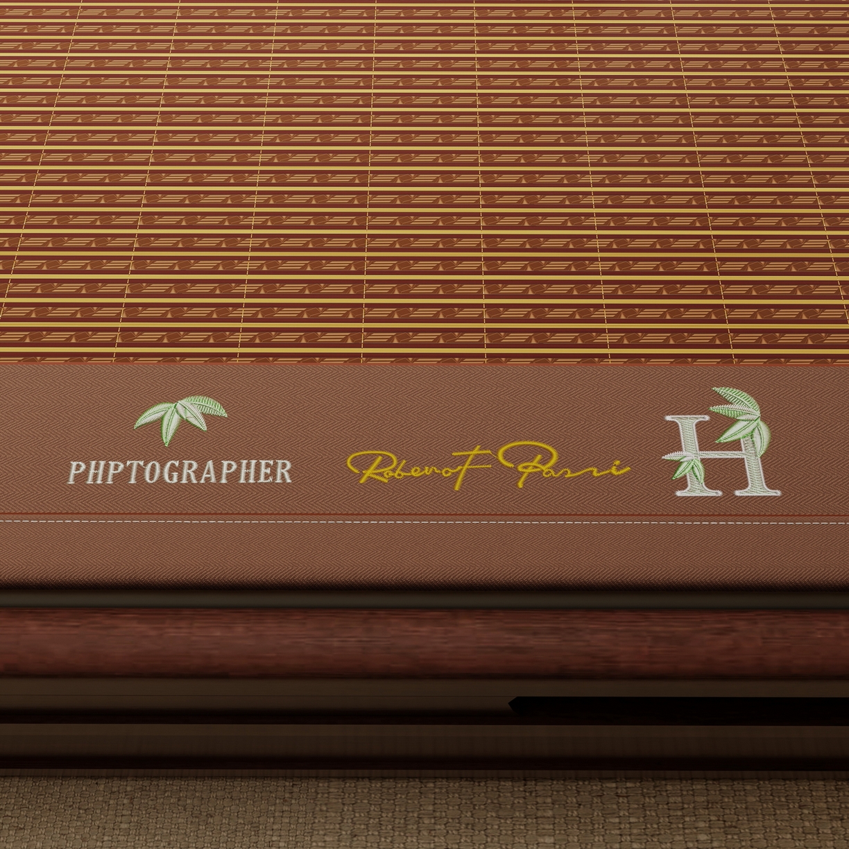 91家纺网 家纺一手货源 找家纺 宜派家纺 2026新款双面可用竹席 木纹清澜-咖