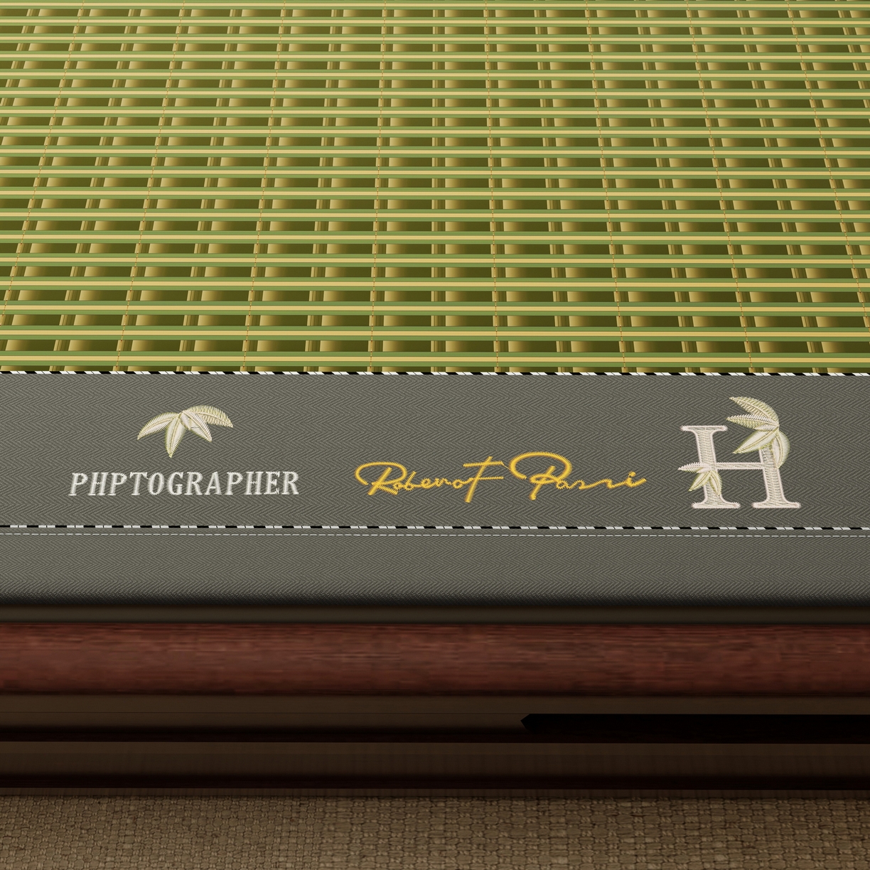 91家纺网 家纺一手货源 找家纺 宜派家纺 2026新款双面可用竹席 木纹清澜-绿