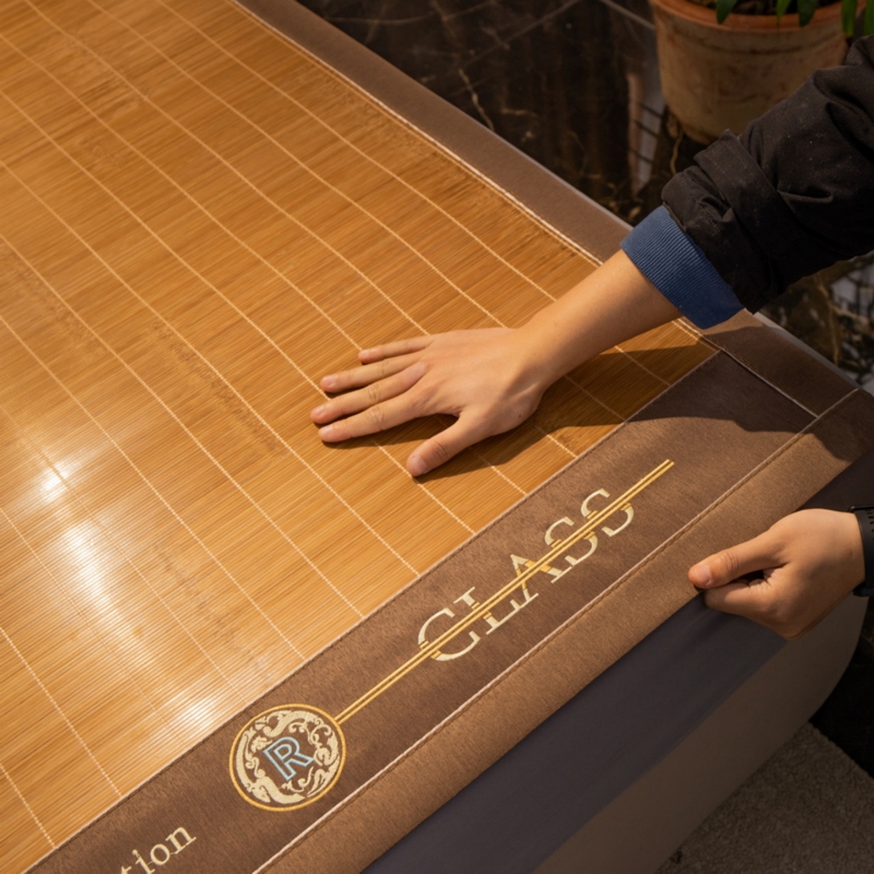 91家纺网 家纺一手货源 找家纺 宜派家纺 2026新款双面可用竹席 丝竹之音