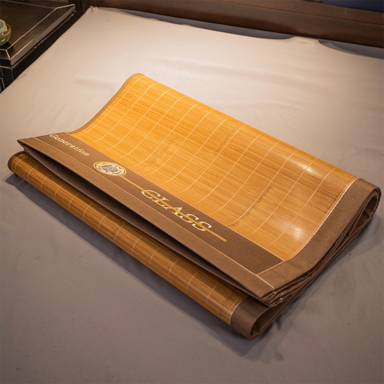 91家纺网 家纺一手货源 找家纺 宜派家纺 2026新款双面可用竹席 丝竹之音