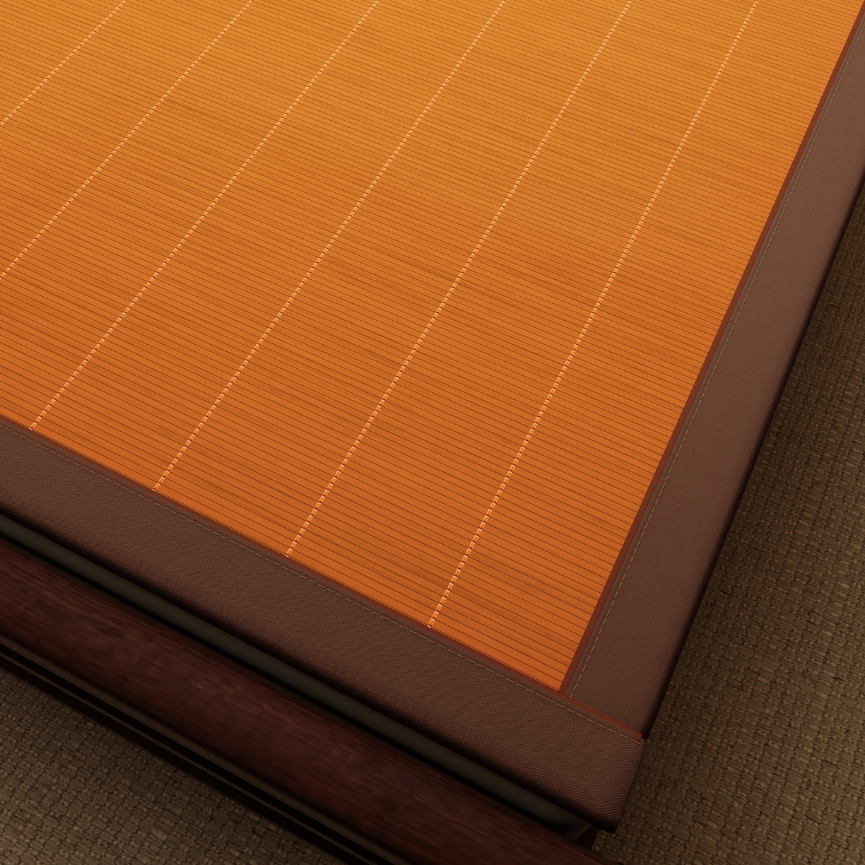 91家纺网 家纺一手货源 找家纺 宜派家纺 2026新款双面可用竹席 碳化竹影