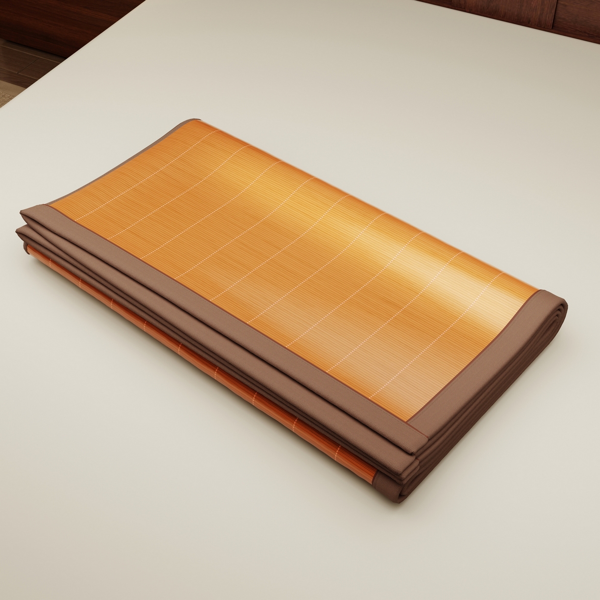 91家纺网 家纺一手货源 找家纺 宜派家纺 2026新款双面可用竹席 碳化竹影