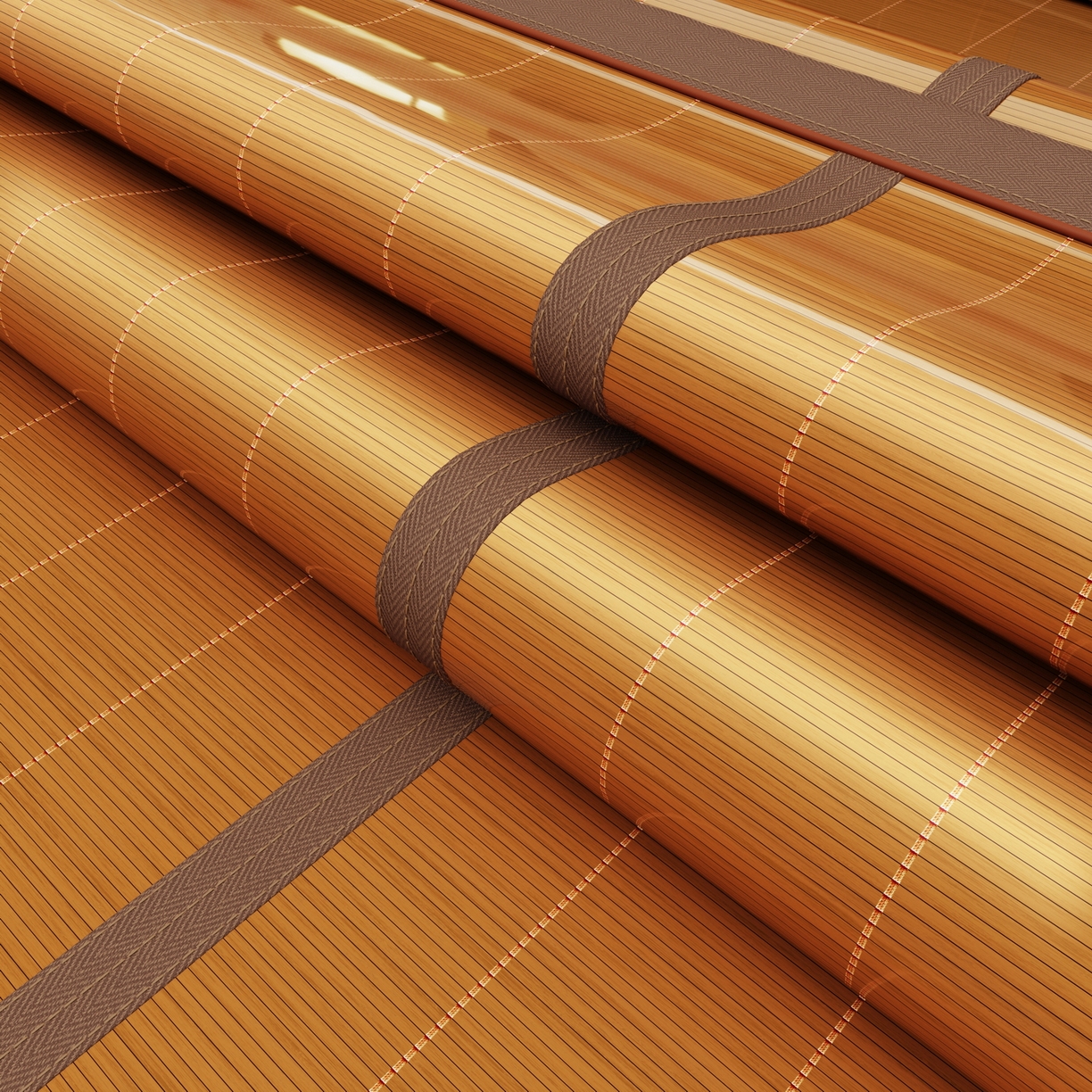 91家纺网 家纺一手货源 找家纺 宜派家纺 2026新款双面可用竹席 碳化竹影