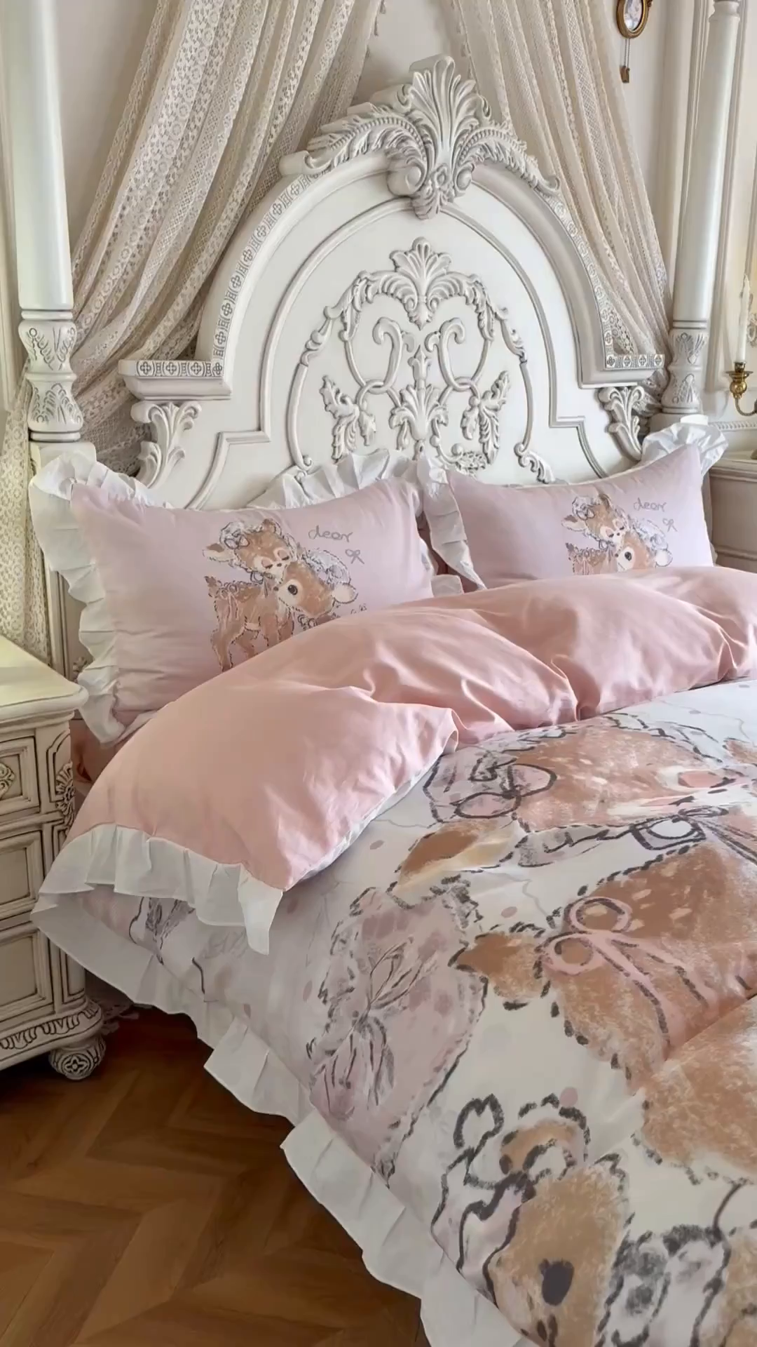 91家纺网 家纺一手货源 找家纺 （总）桃喜 2026新款亲肤舒适洛丽塔系列四件套