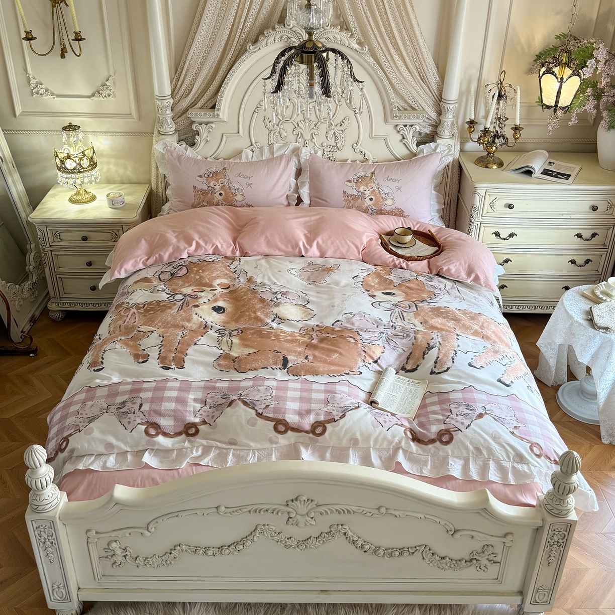 91家纺网 家纺一手货源 找家纺 （总）桃喜 2026新款亲肤舒适洛丽塔系列四件套