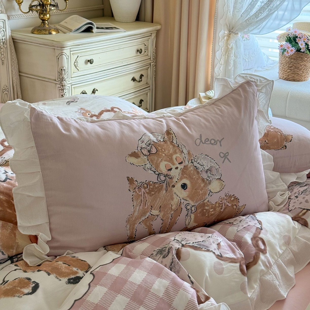 91家纺网 家纺一手货源 找家纺 （总）桃喜 2026新款亲肤舒适洛丽塔系列四件套